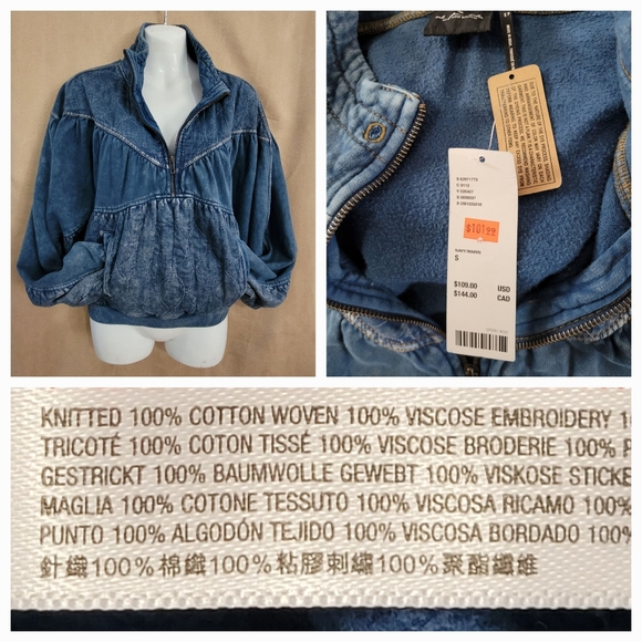 DENIM pullover NEW w/ tag - Picture 7 of 8
